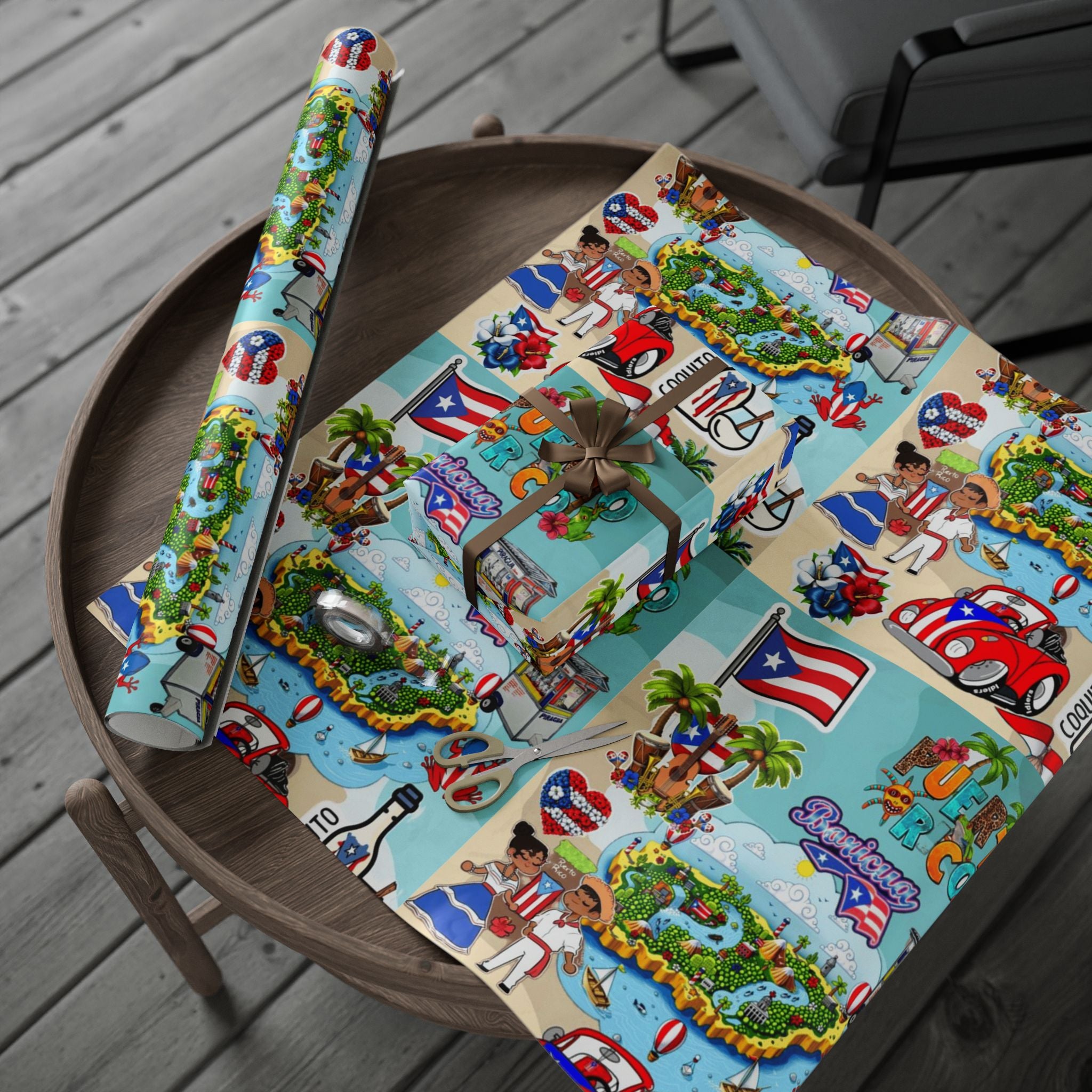 Puerto Rico Wrapping Paper – Cultural Gift Wrap | Boricua Heritage Design | Holiday & Celebration Gift Packaging
