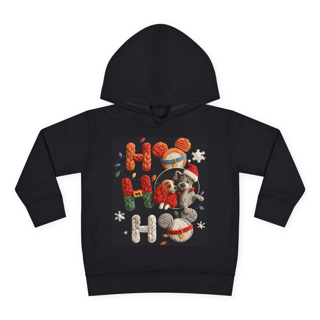 Toddler Hoodie "Ho Ho Ho" Festive Raccoon Christmas Pullover