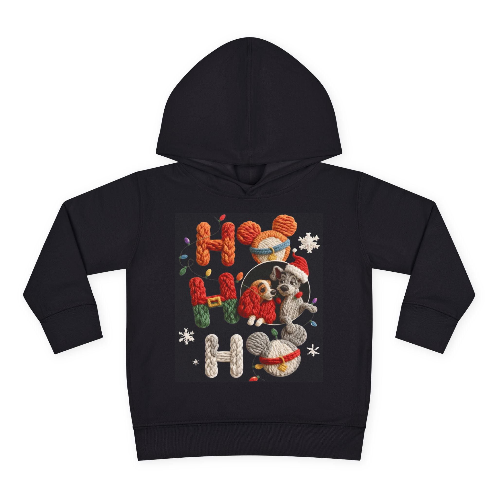 Toddler Hoodie "Ho Ho Ho" Festive Raccoon Christmas Pullover