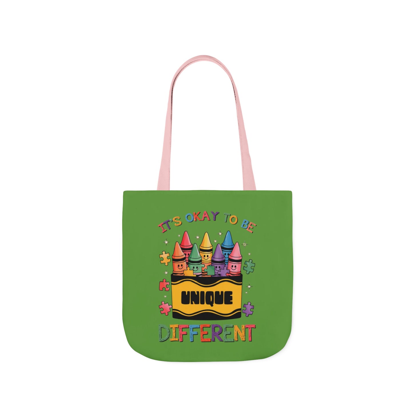 Autism Awareness & Pride Collection Unique Canvas Tote Bag with Colorful Castle Design