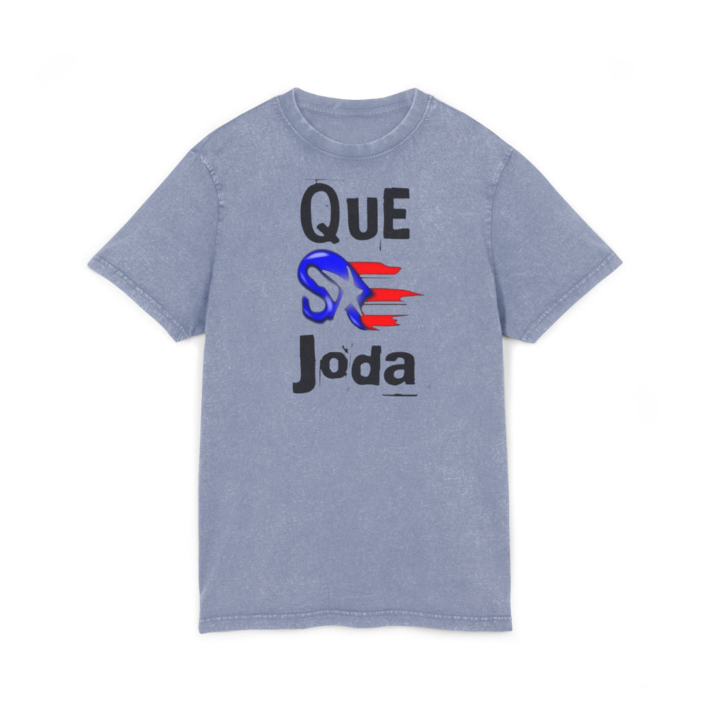 Que S Joda Acid-Wash Graphic Tee