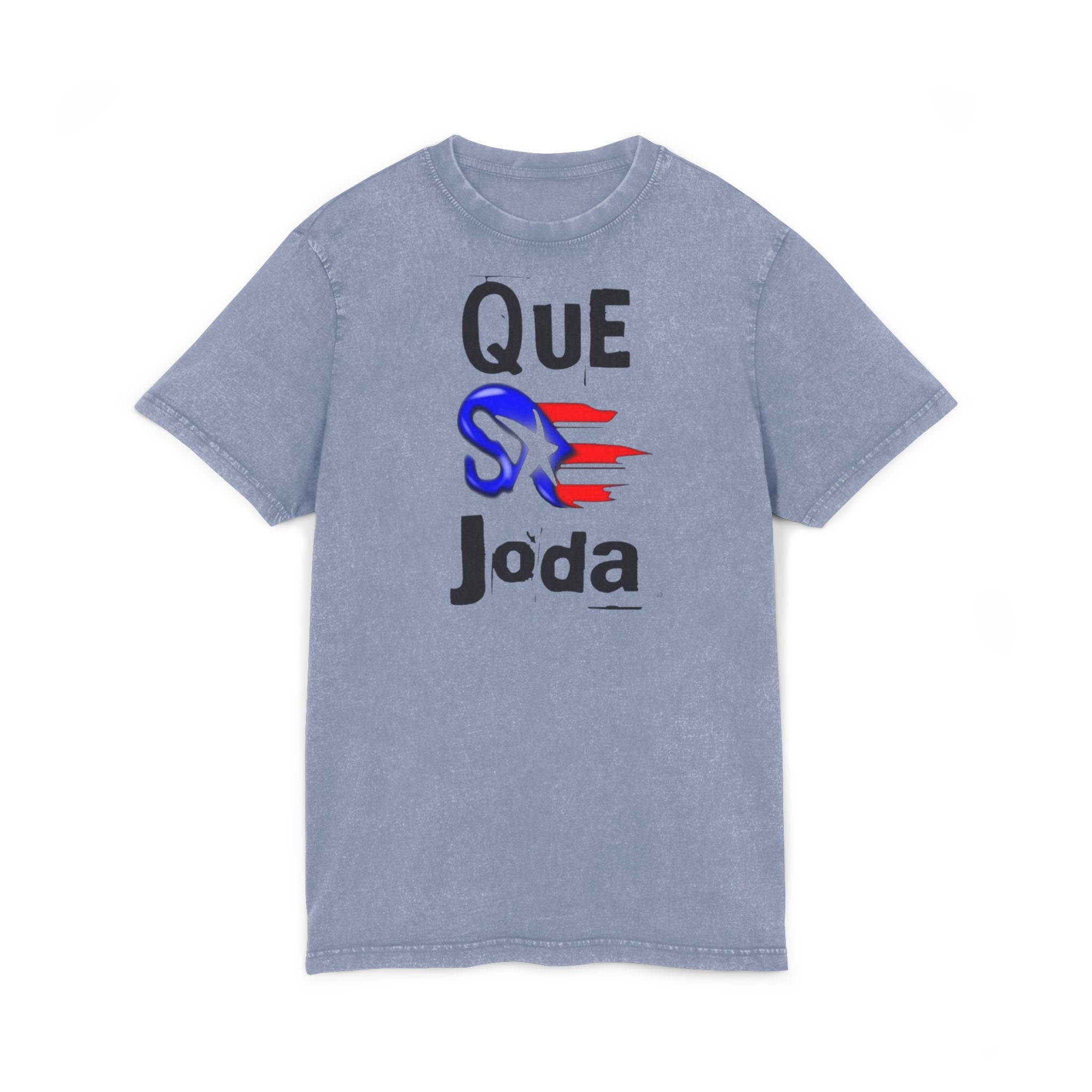Que S Joda Acid-Wash Graphic Tee