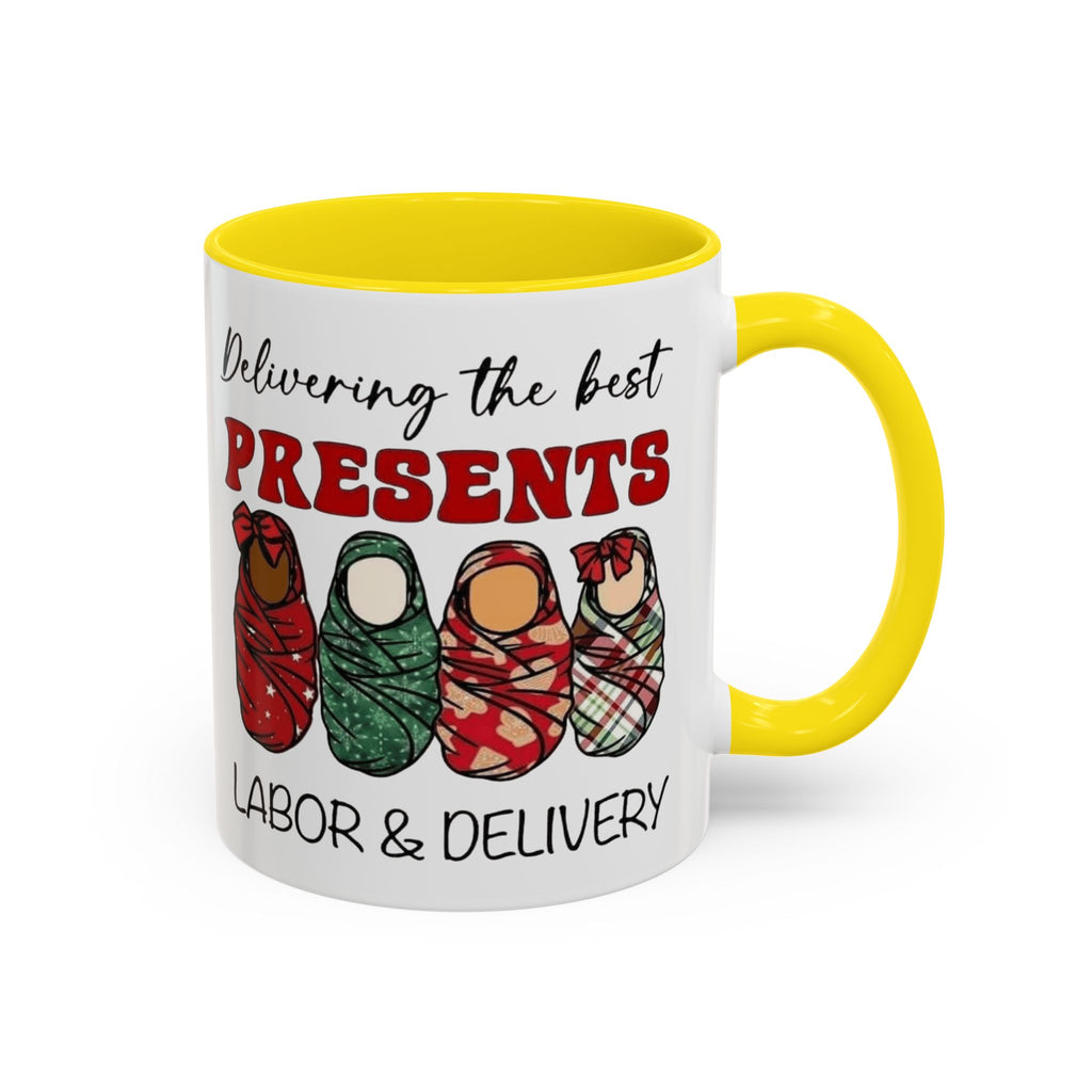 Christmas Presents Delivery Coffee Mug — "Delivering the Best Presents" Accent Mug Medical Christmas Mug,