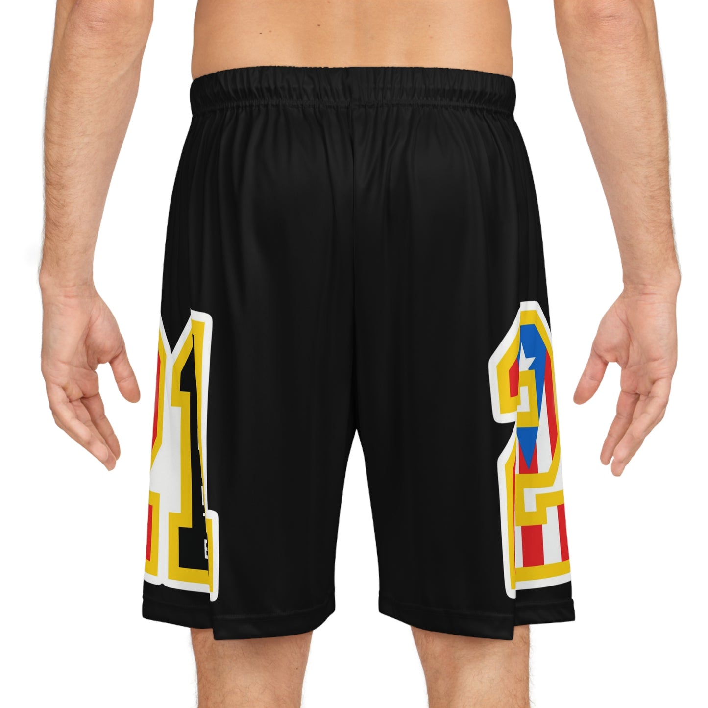 Roberto Clemente Numbered Basketball Shorts  Custom Clemente 21 AOP Athletic Shorts