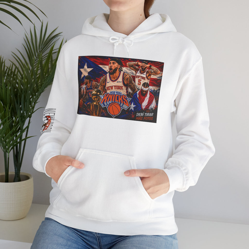 NY-K Retro Player Collage Hoodie — Basketball Fan Sweatshirt