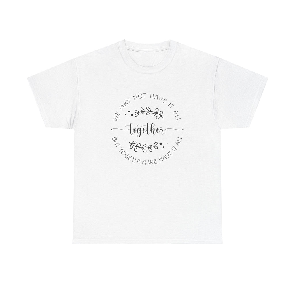 Together Floral Circle Tee  "Together" Inspirational Family Unity Shirt