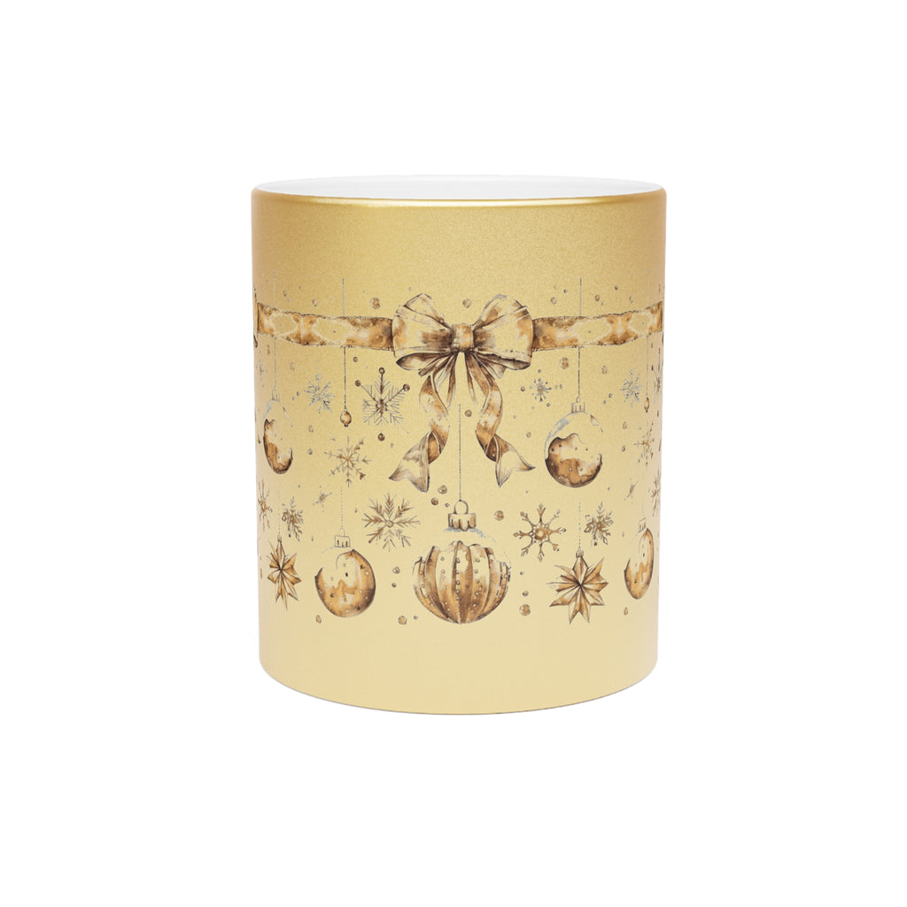 Elegant Holiday Metallic Mug for Coffee LovChristmas Mugs | Holiday Coffee Cups with Festive Quotes & Designsers
