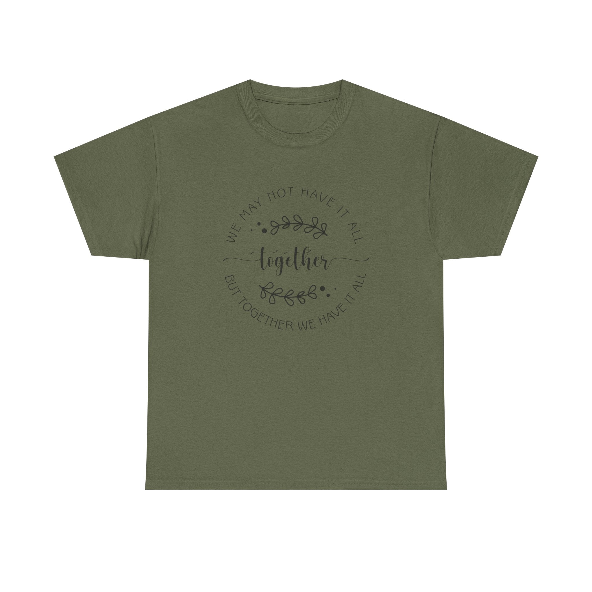 Together Floral Circle Tee  "Together" Inspirational Family Unity Shirt