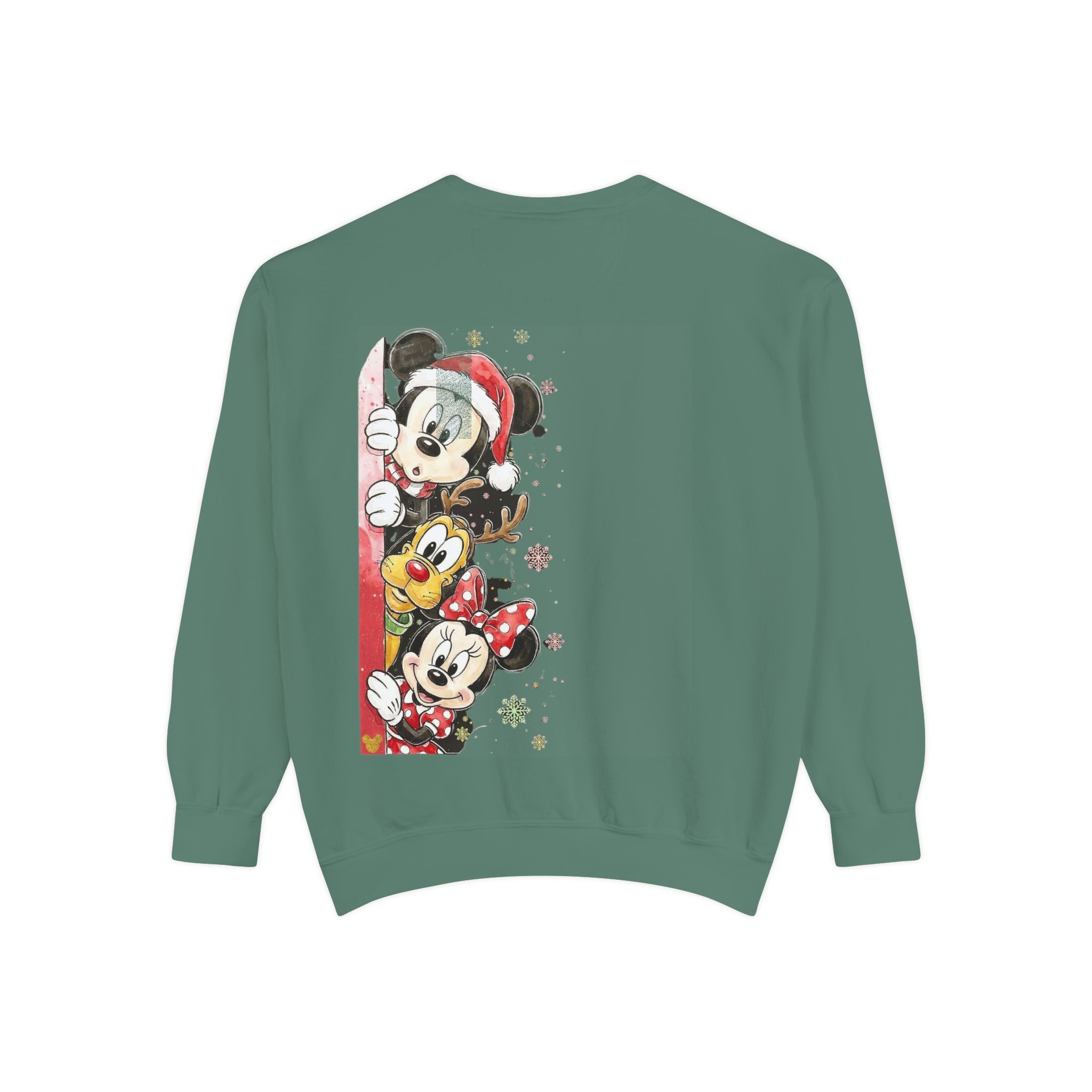 Christmas Disney Characters Sweatshirt  Mickey, Minnie & Pluto Holiday Crew Cartoon Christmas T-shirts and Sweaters