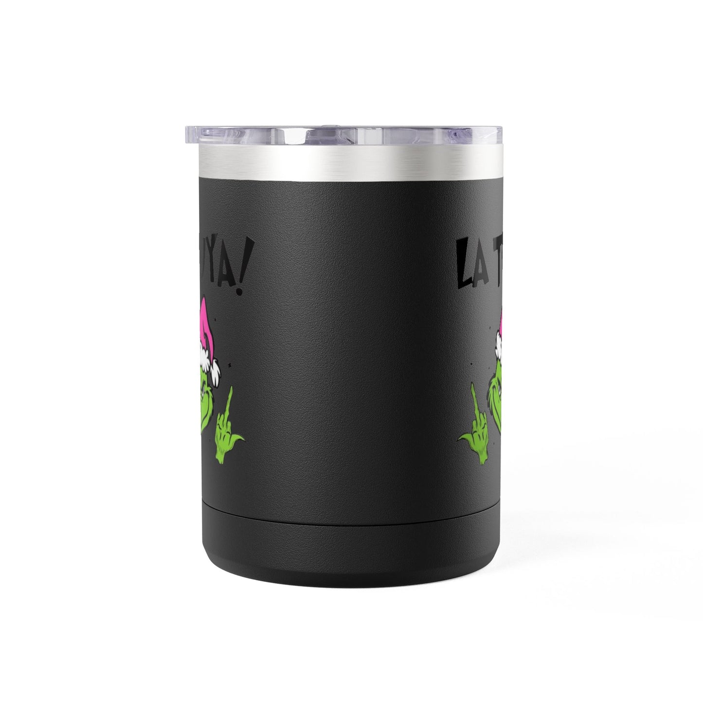 Holiday Grinch Coffee Mug Tumbler - 15oz Vaso / Taza de Acero Inoxidable – Diseño Navideño