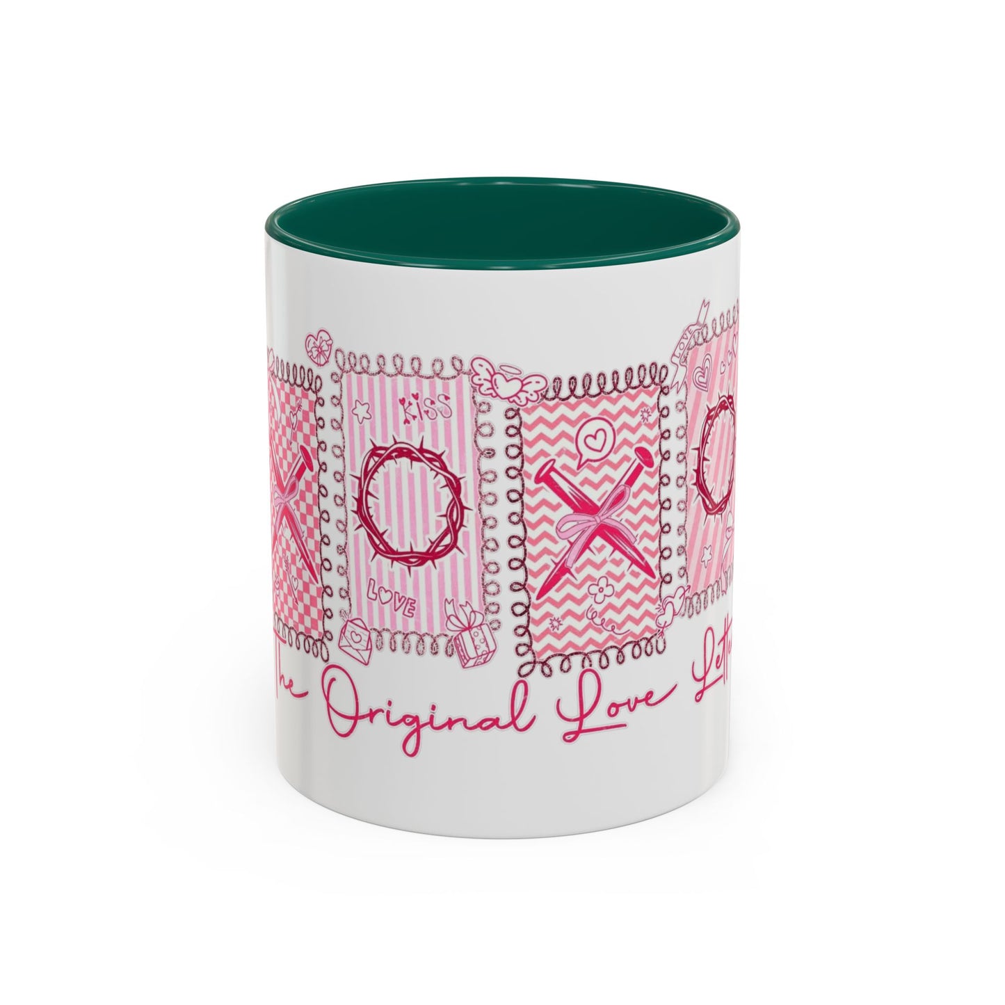 Love Letters XOXO Ceramic Mug — Colorful 11oz & 15oz Coffee Cup