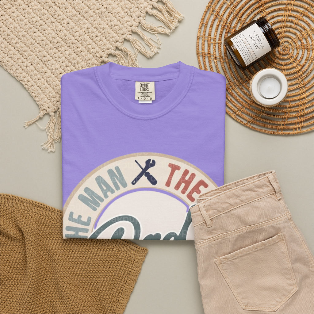 Dad Retro Badge T-Shirt — “Dad: The Man, The Myth, The Legend” Father’s Day Tee