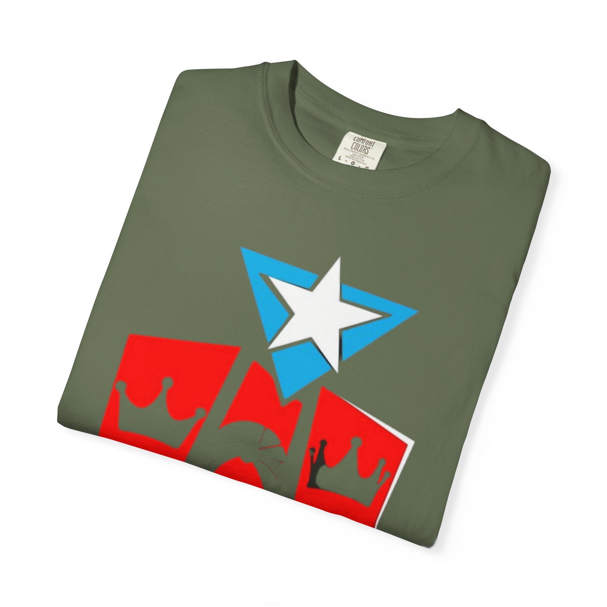 The Three Kings T-Shirt — Puerto Rican Three Kings Graphic Tee (Star & Crown Silhouettes)