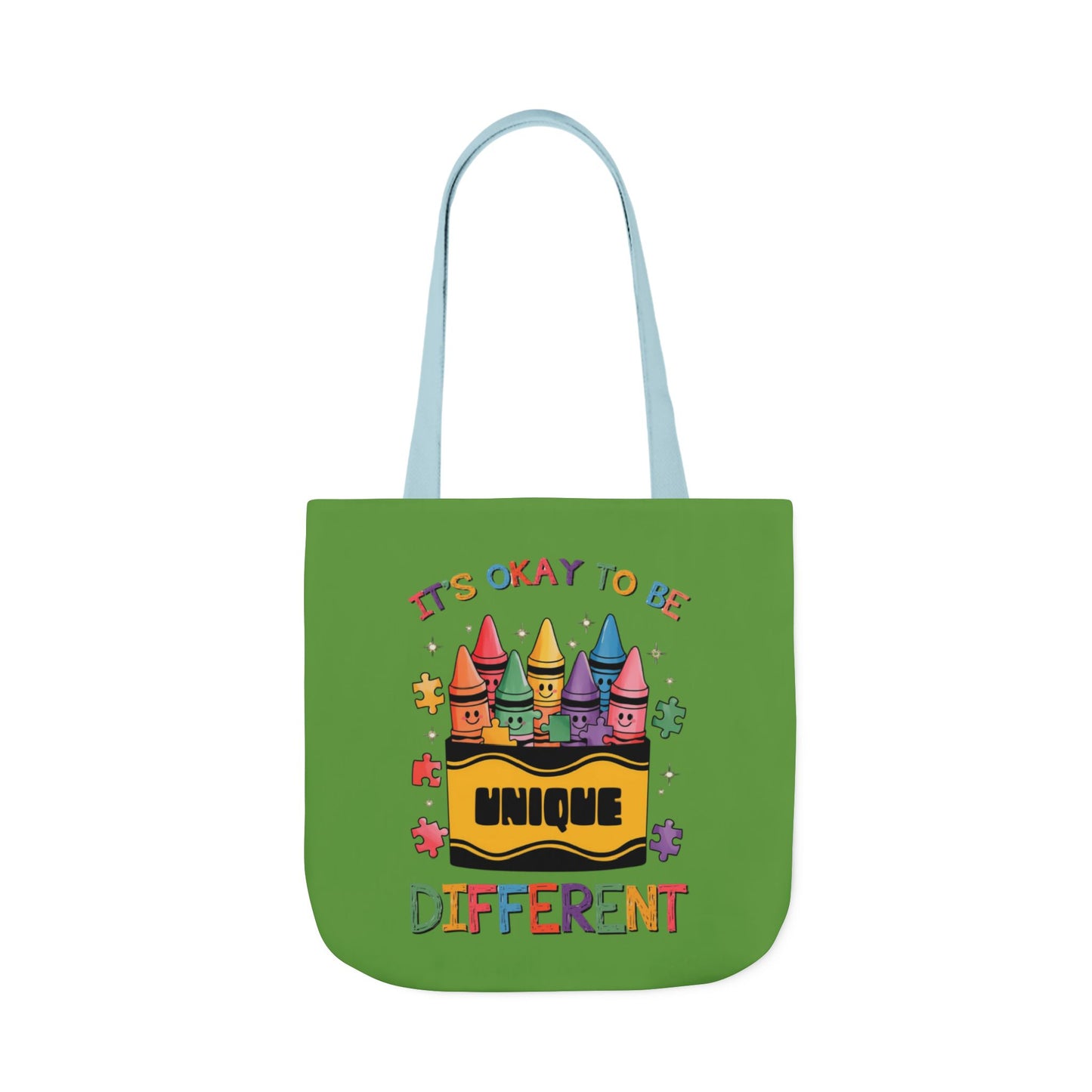 Autism Awareness & Pride Collection Unique Canvas Tote Bag with Colorful Castle Design