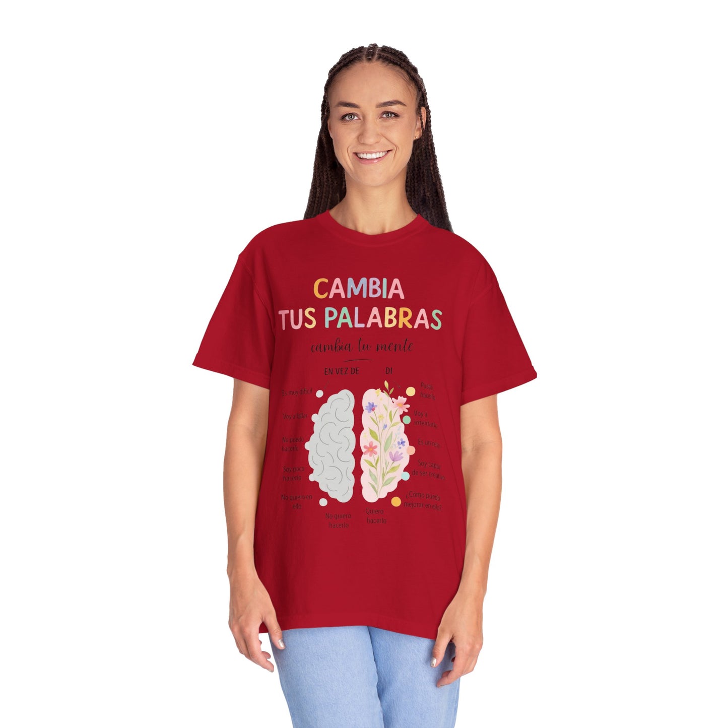 Cambia Tus Palabras Floral Positivity T-Shirt