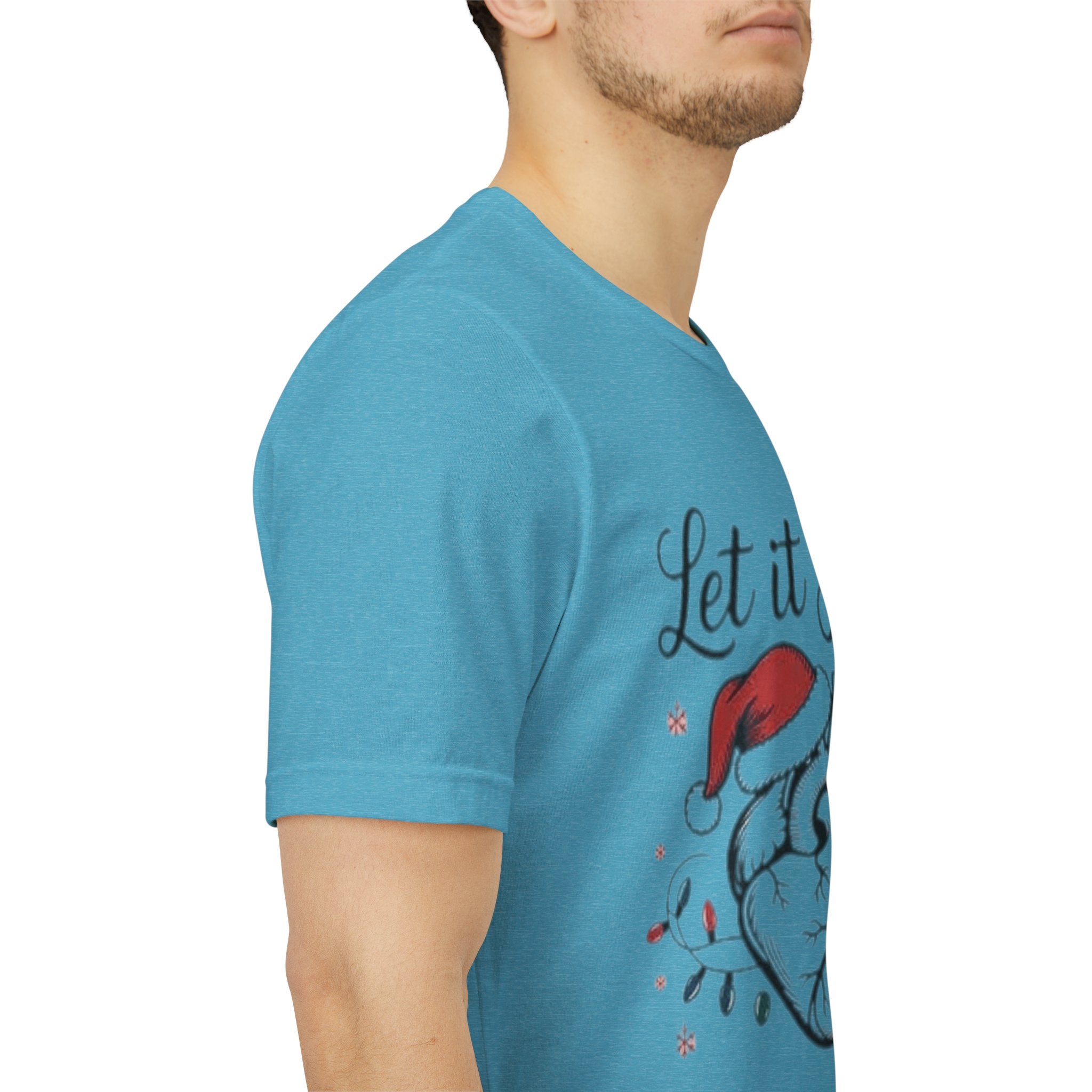 Let It Flow Heart Tee  Christmas Anatomical Heart Shirt