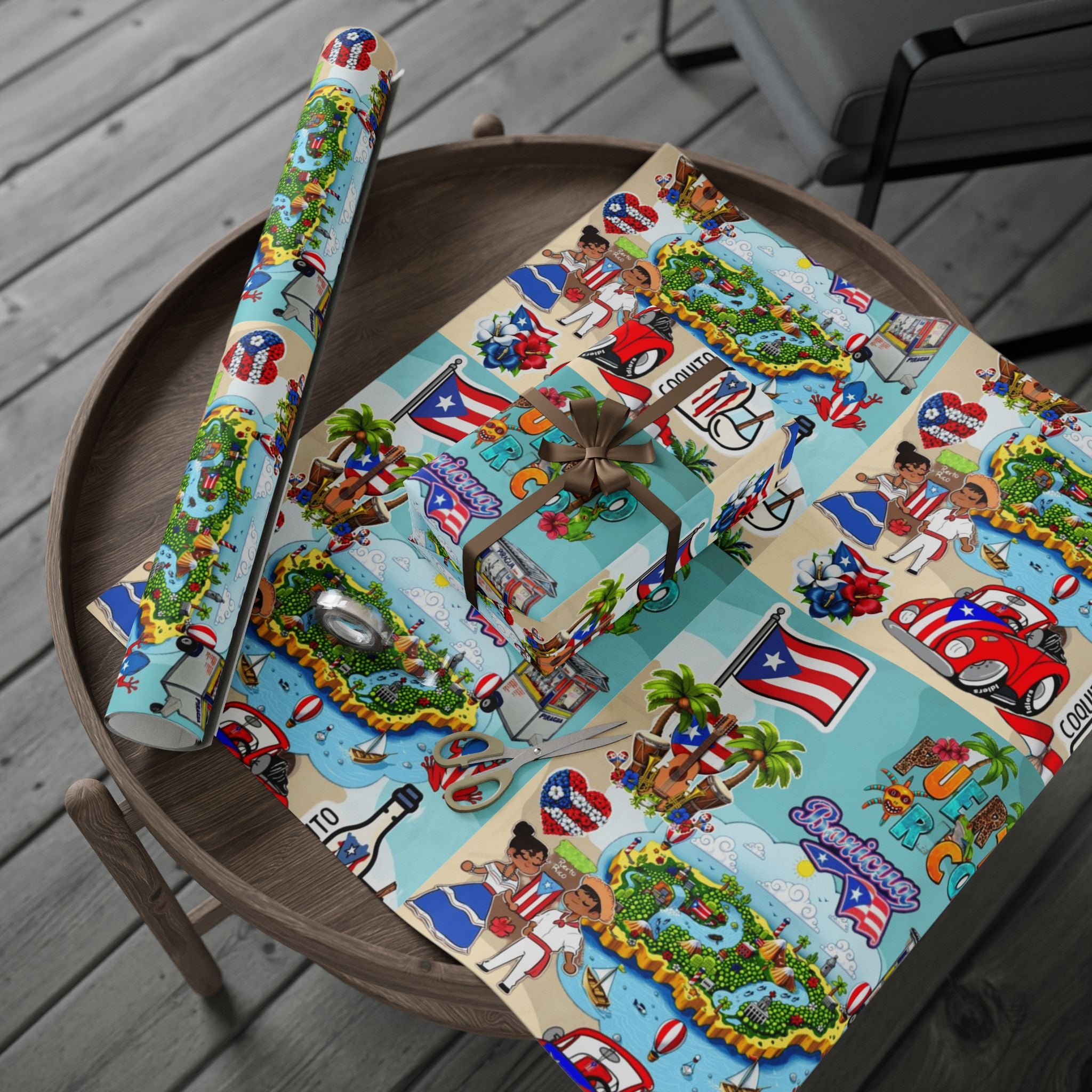 Puerto Rico Wrapping Paper – Cultural Gift Wrap | Boricua Heritage Design | Holiday & Celebration Gift Packaging