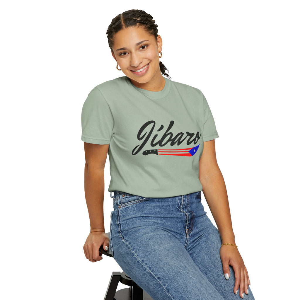 T-Shirt  "Jíbaro" Puerto Rican Heritage Tee (Back Machete  Sombrero de Paja Design) Puerto Rico’s Navidades
