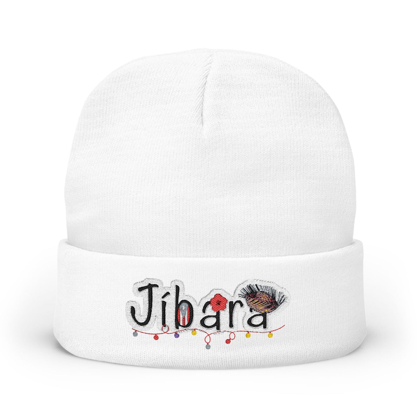 Embroidered 'Jibara' Knit Beanie Cozy Puerto Rican Pride Hat Boricua Winter Beanie – Puerto Rico Pride Knit Hat