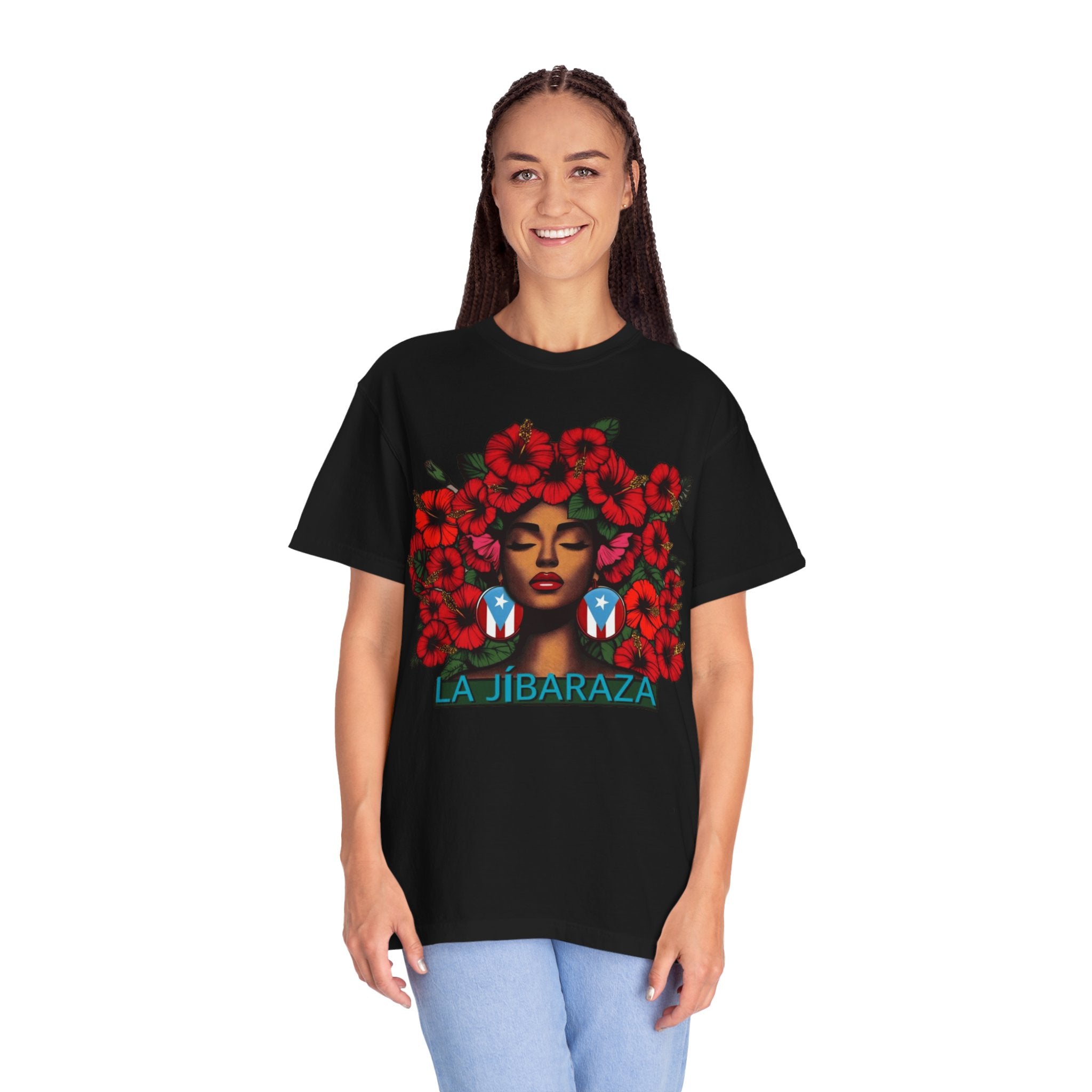 Puerto Rico Navidades T-Shirt — "La Jíbaraza" Floral Puerto Rican Pride Tee