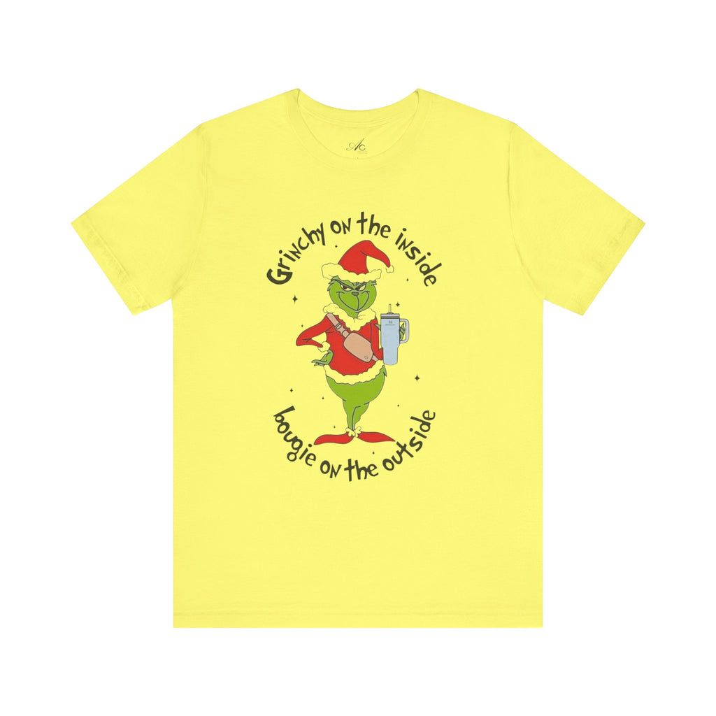 Grinch-Inspired Holiday Tee: 'Grinchy on the Inside, Boogie on the Outside'