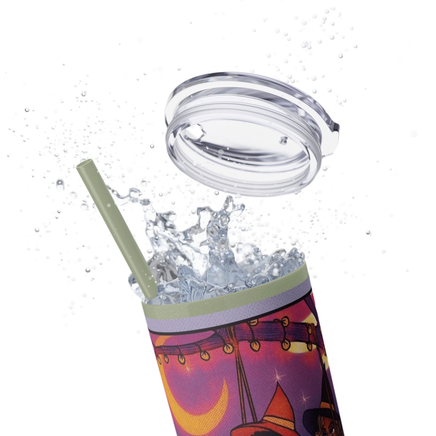 🎁 Spooky season gifts Enchanting Libra Skinny Tumbler with Straw | 20oz | Perfect for Halloween, Witchy Vibes, Astrology Lovers, Gift Idea, Custom Beverage Holder
