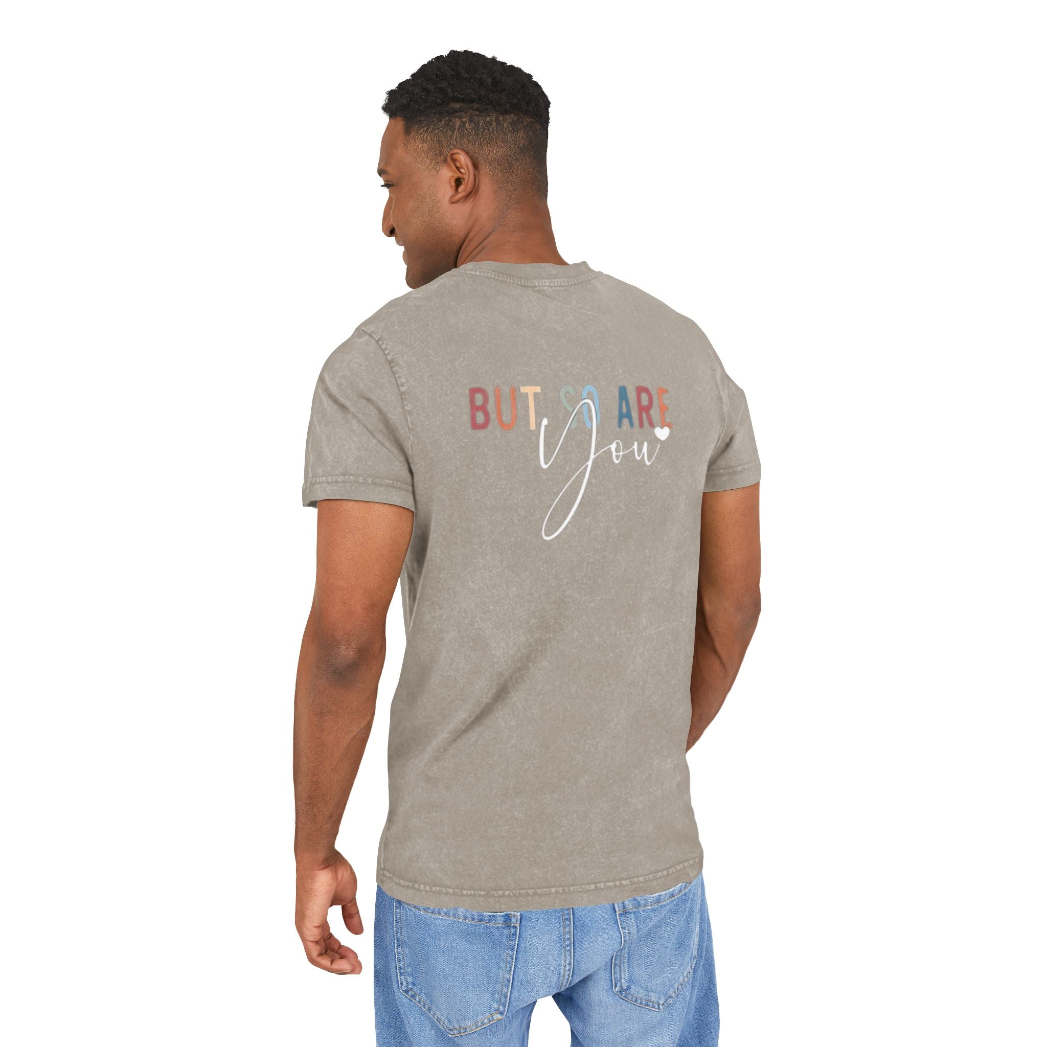Acid Wash Tee  "Life Is Tough" Inspirational Retro Graphic T-Shirt