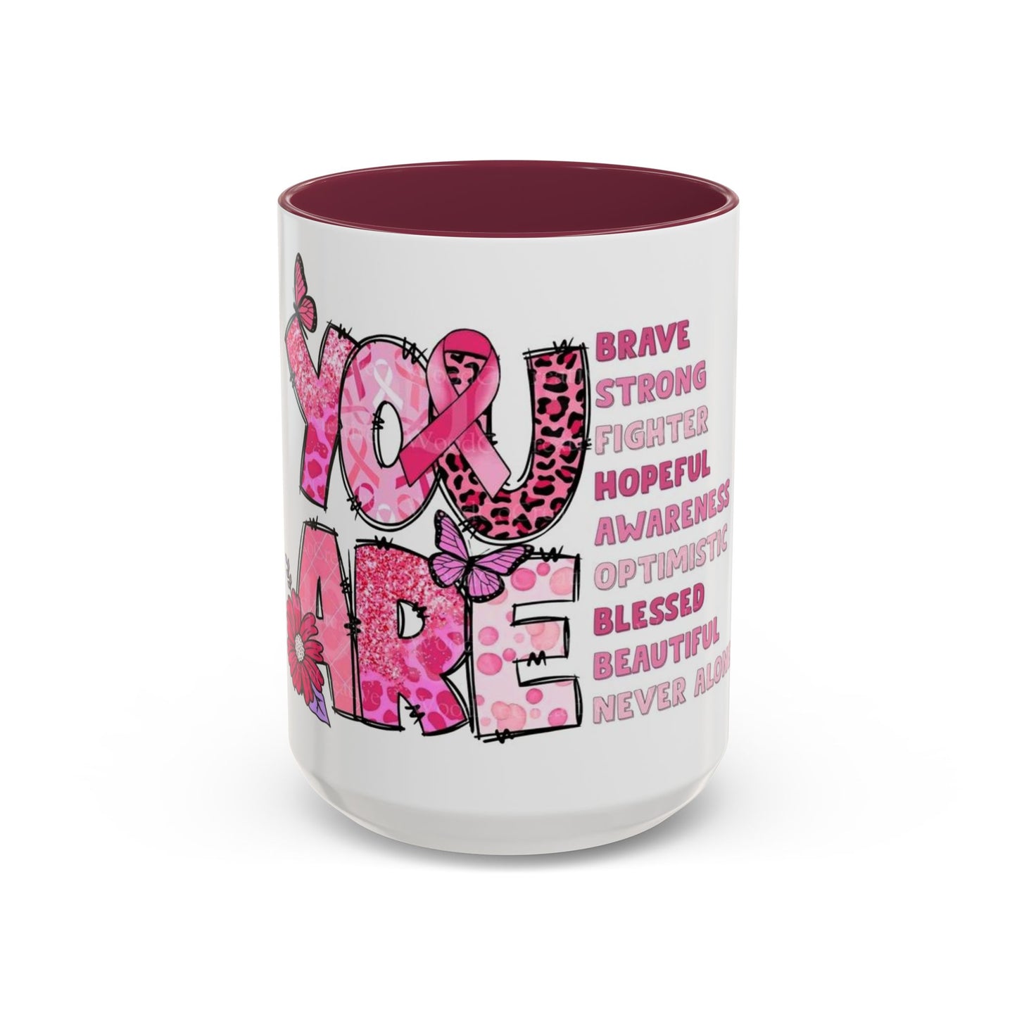 Cancer Hope Collection Empowering Inspirational Mug for Breast Cancer Awareness