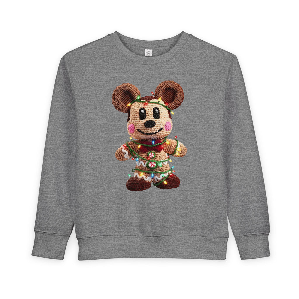 Holiday Plush Bear Toddler Sweatshirt  Festive Lights & Wreath Design