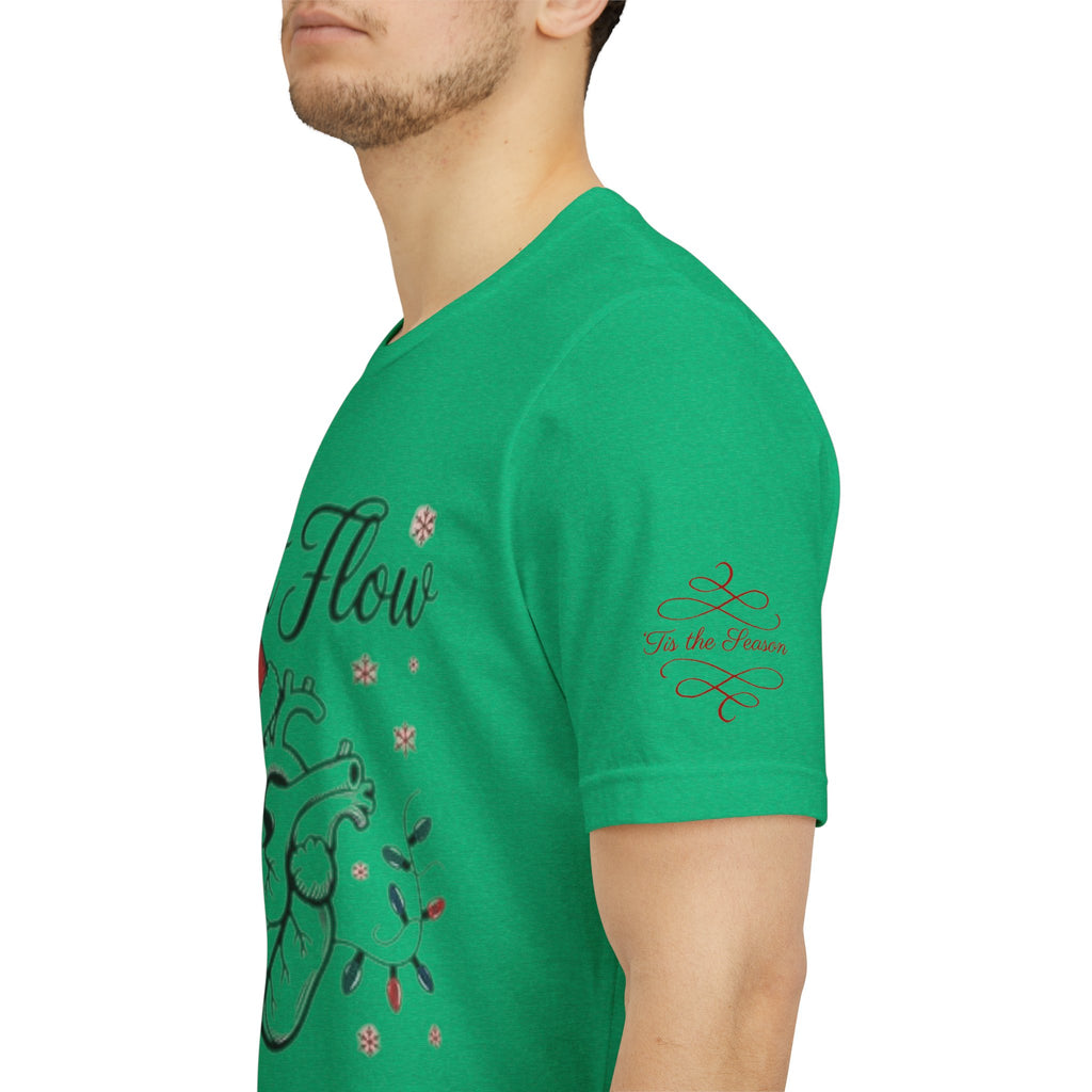Let It Flow Heart Tee  Christmas Anatomical Heart Shirt