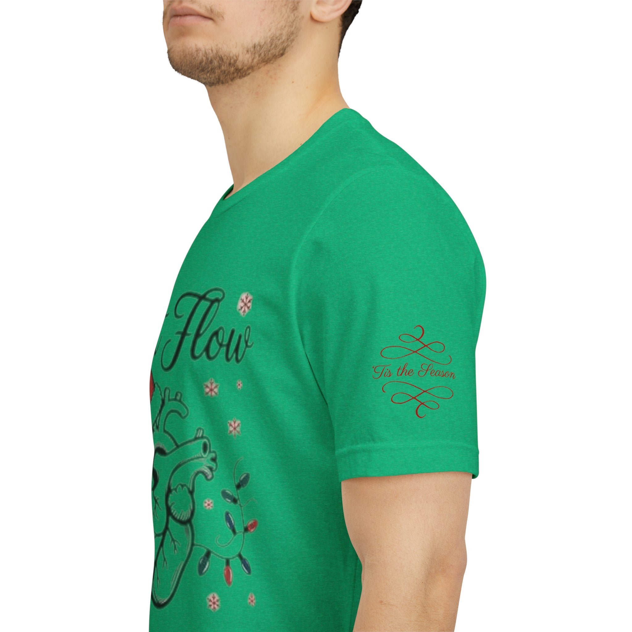 Let It Flow Heart Tee  Christmas Anatomical Heart Shirt