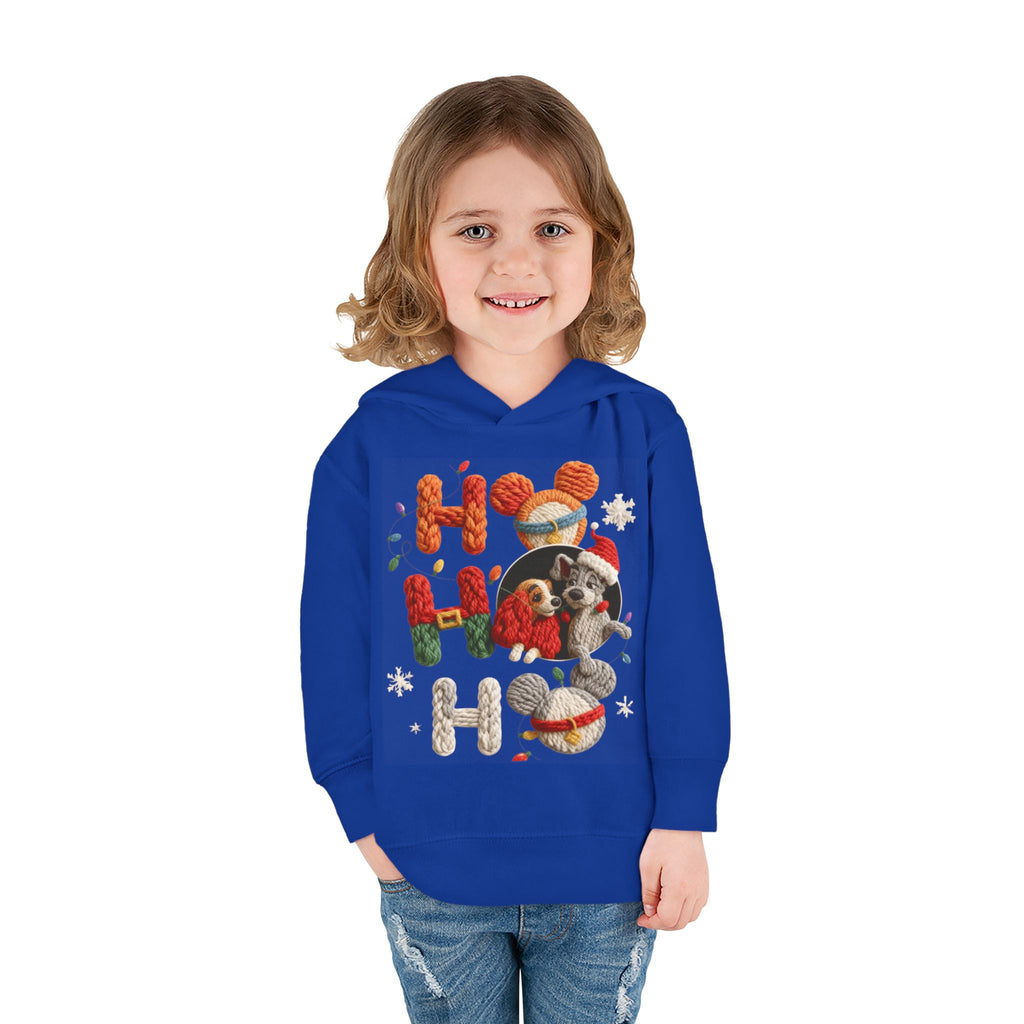 Toddler Hoodie "Ho Ho Ho" Festive Raccoon Christmas Pullover