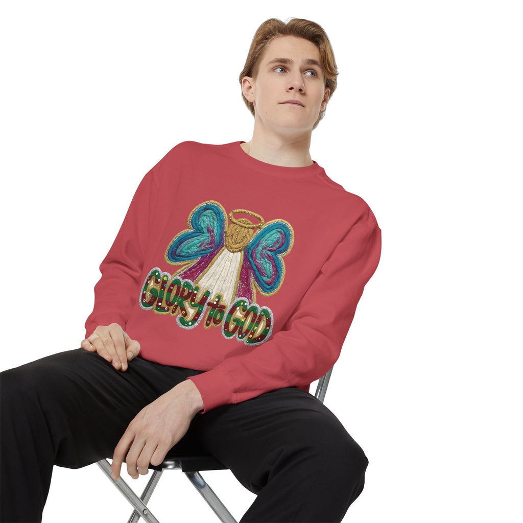 Glory to God Angel Sweatshirt Christmas Holiday Collection  Festive T-Shirt & Sweater