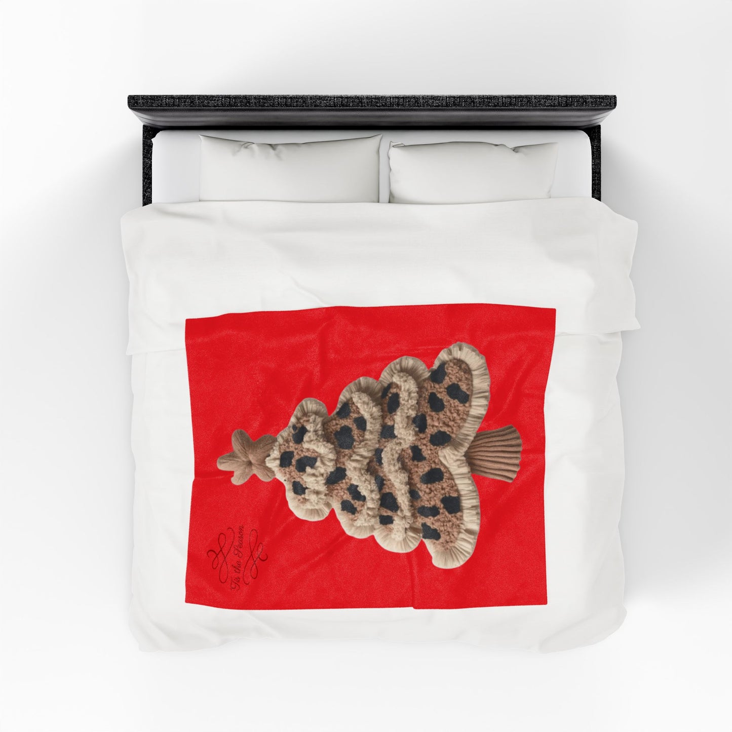 Holiday Christmas Blanket, Leopard Plush Christmas Tree Velveteen Blanket