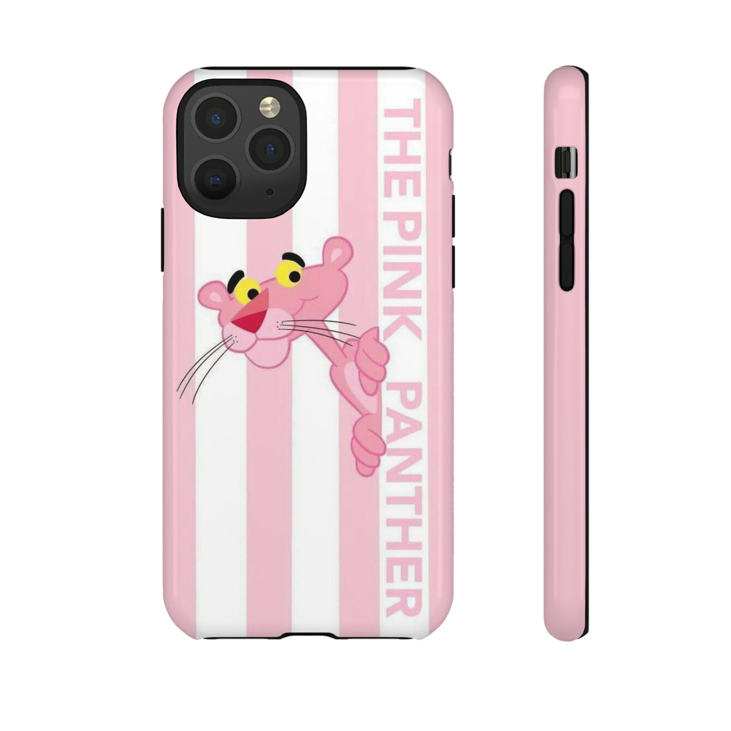 Pink Panther Tough Case Retro Striped Phone Case with "The Pink Panther" Design