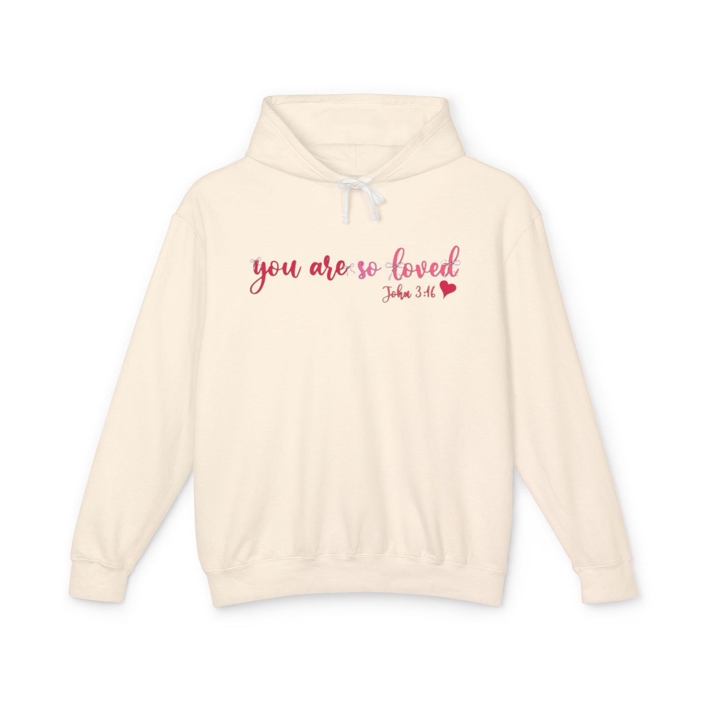Mama Hoodie "You Are So Loved" — Christian Mama Lightweight Hooded Sweatshirt