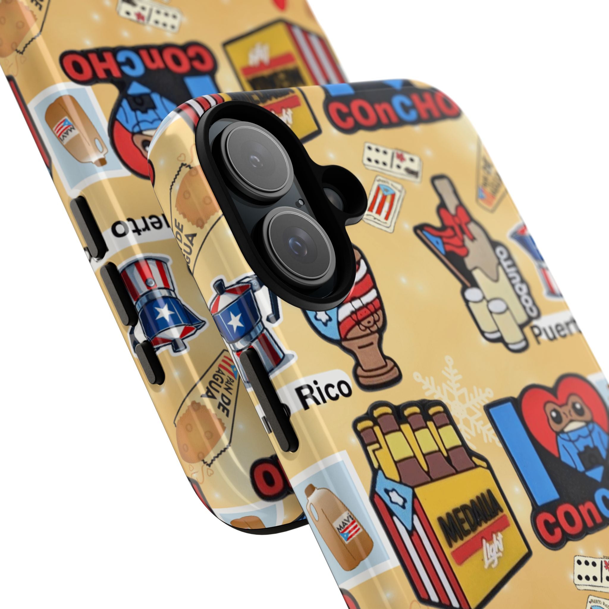 Puerto Rico Sticker Collage Tough Case  ‘I  Concho’ Pattern Phone Case