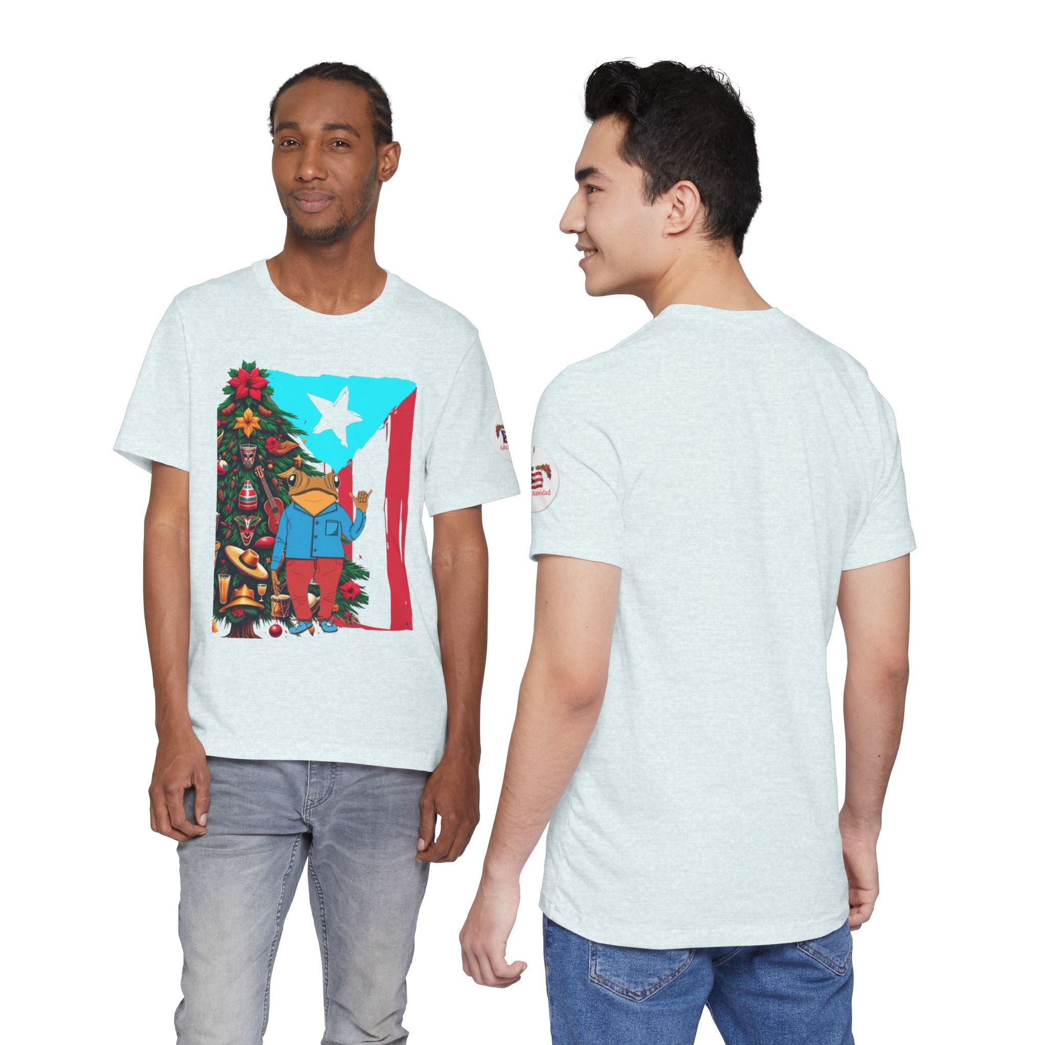 Puerto Rico Holiday T-Shirt  Coquí by Christmas Tree Graphic Puerto Rico’s Navidades