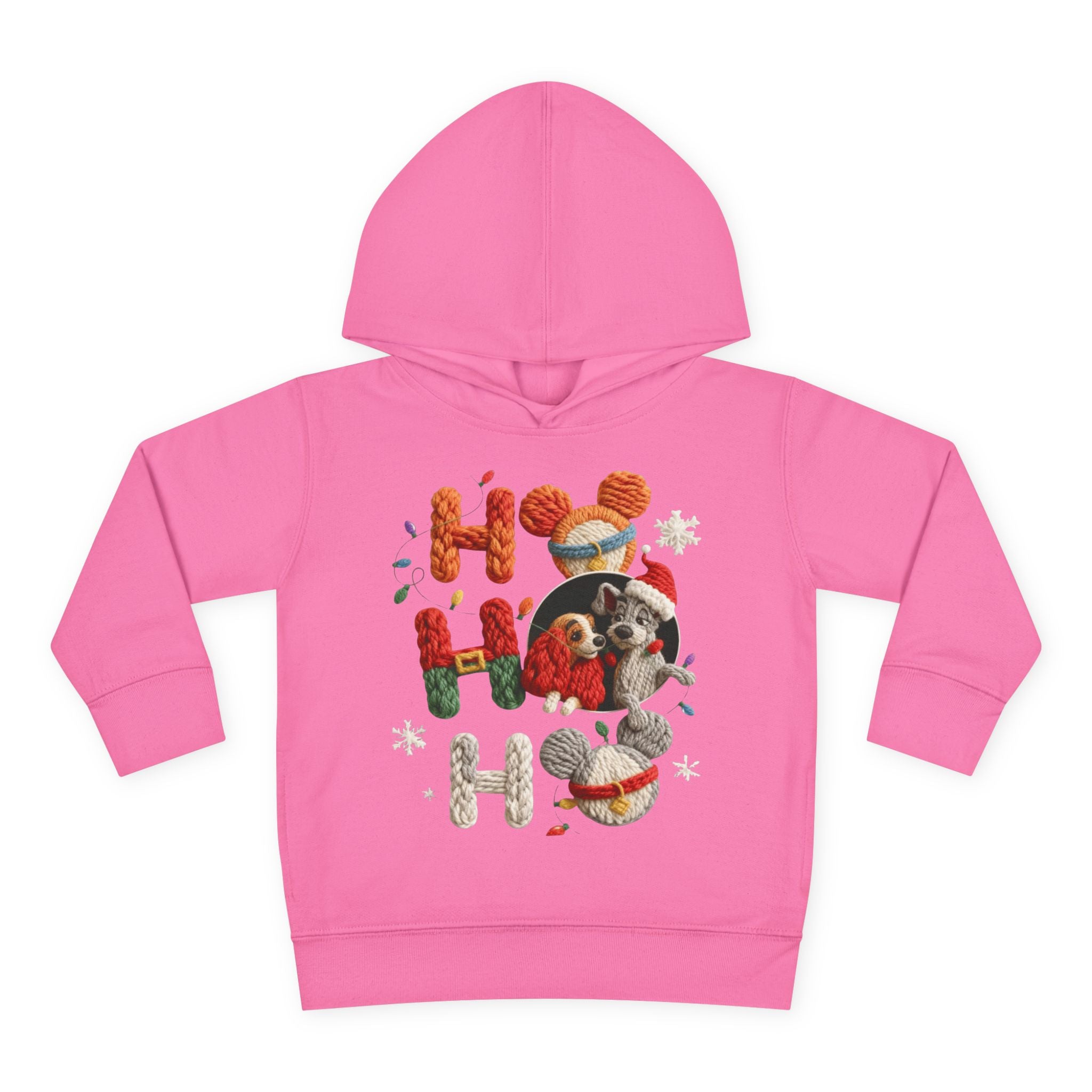 Toddler Hoodie "Ho Ho Ho" Festive Raccoon Christmas Pullover
