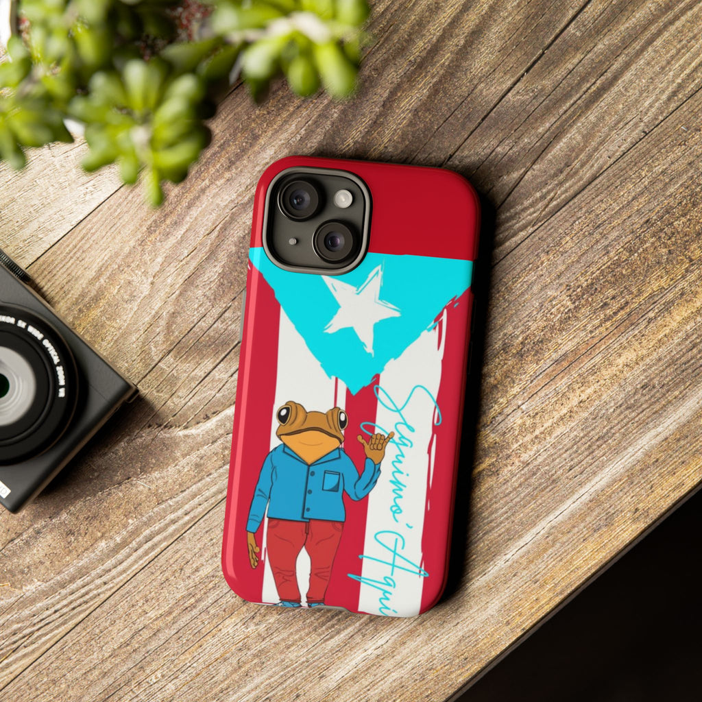 Puerto Rican Flag Frog Design ("Señorita Hops")Phone Case Isla del Encanto Phone Case – Puerto Rican Style