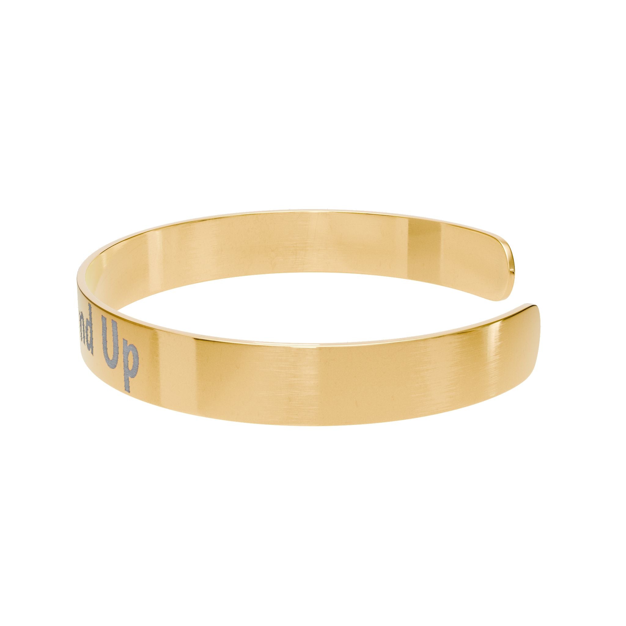 Engraved Copper Cuff Bracelet — "Born to Stand Up" Inspirational Bangle