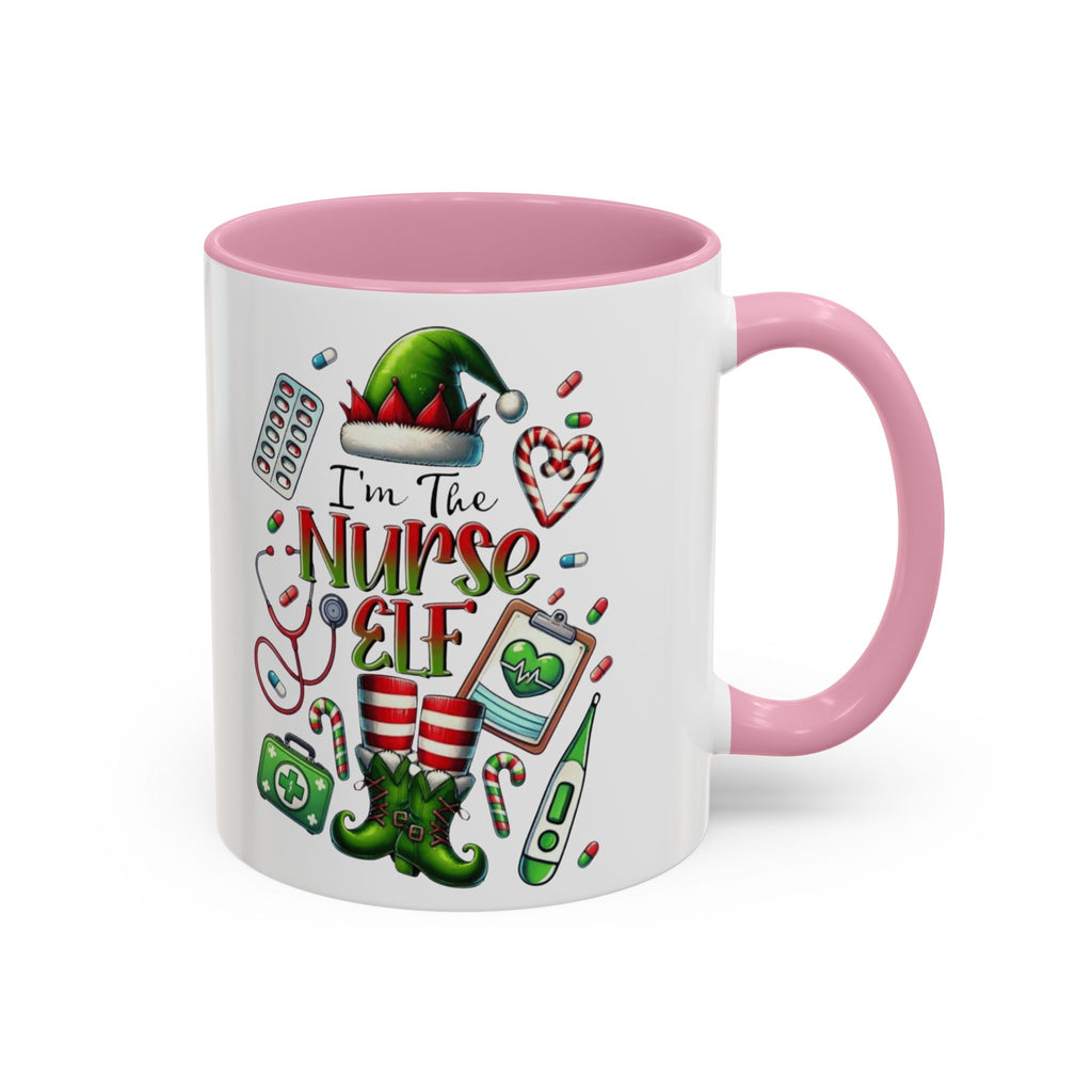 Nurse Elf Coffee Mug — Christmas Medical Holiday Gift (11oz & 15oz) Medical Christmas Mug