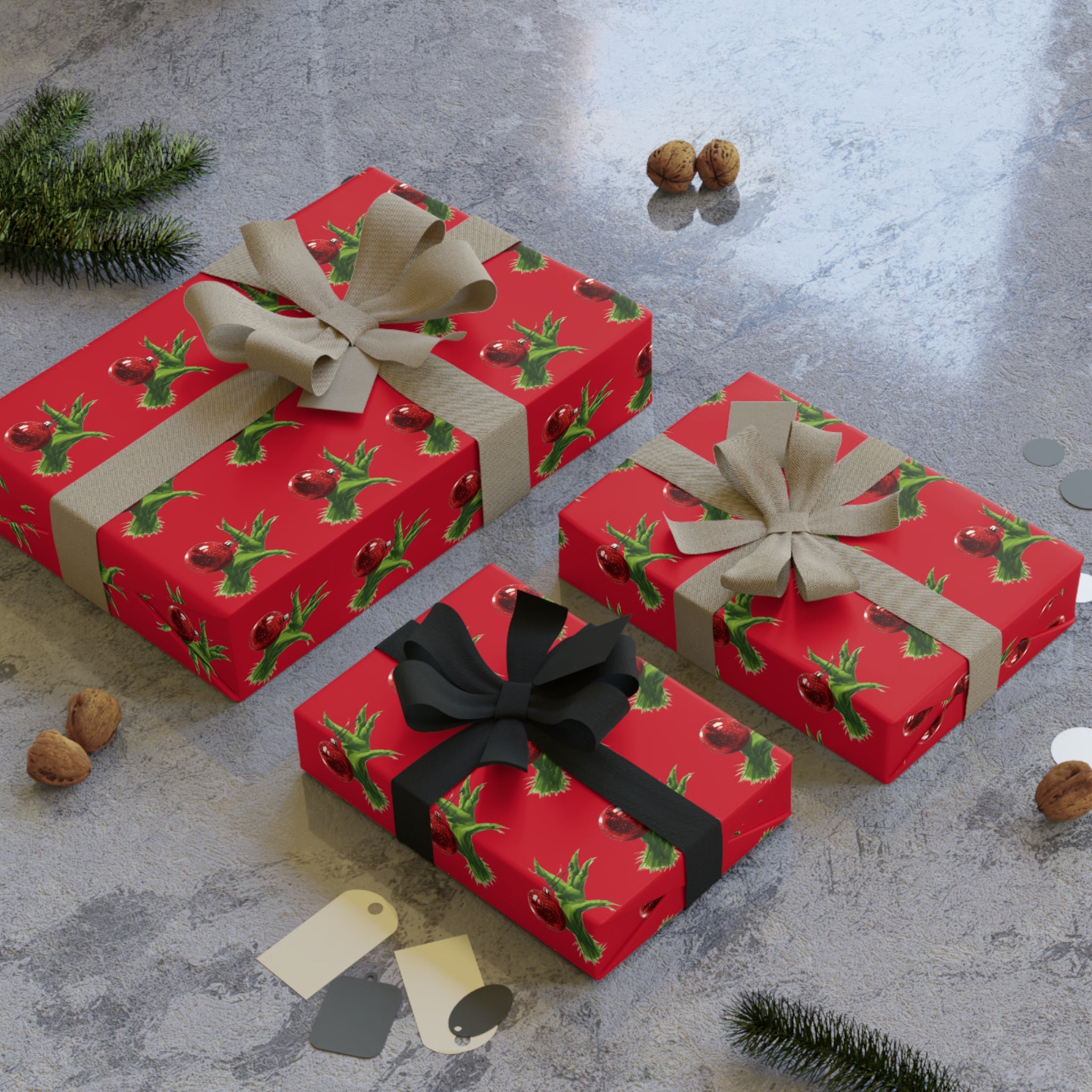 Festive Wrapping Paper Whimsical Holiday Gift Wrap  Christmas Paper Roll Fun & Unique Gift Packaging