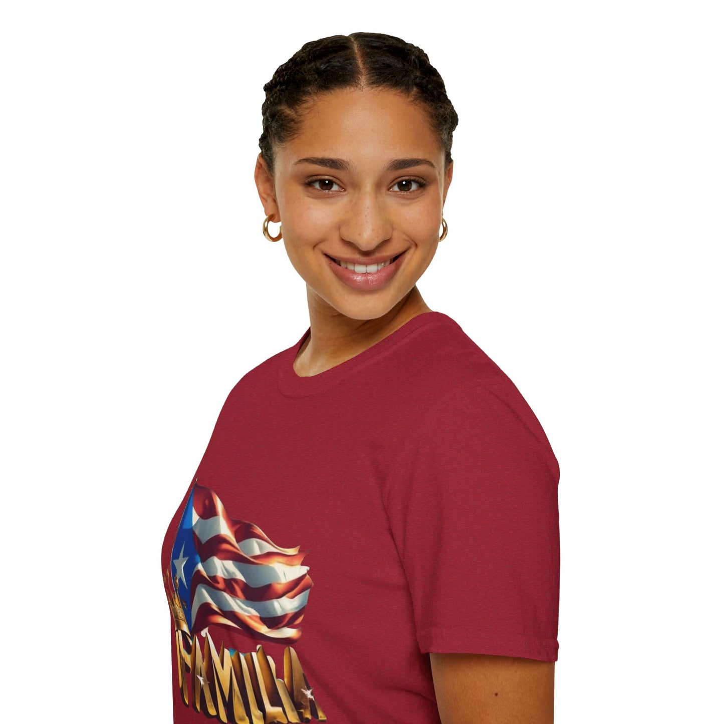 Puerto Rican Familia T-Shirt, Unisex Softstyle Tee, Patriotic Shirt, Family Unity Gift, Summer Celebration Apparel