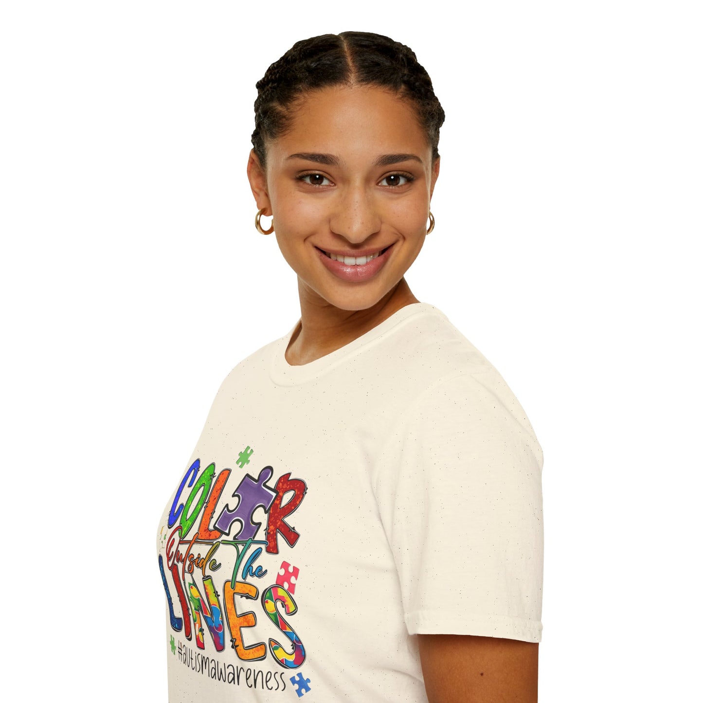 Color Outside the Lines Unisex T-Shirt for Autism Awareness