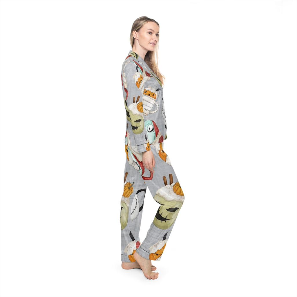 Christmas Eve Pajamas | Cute Holiday PJs for Kids, Babies & Adults | Santa Nightwear Themed Women's Satin Pajamas Set