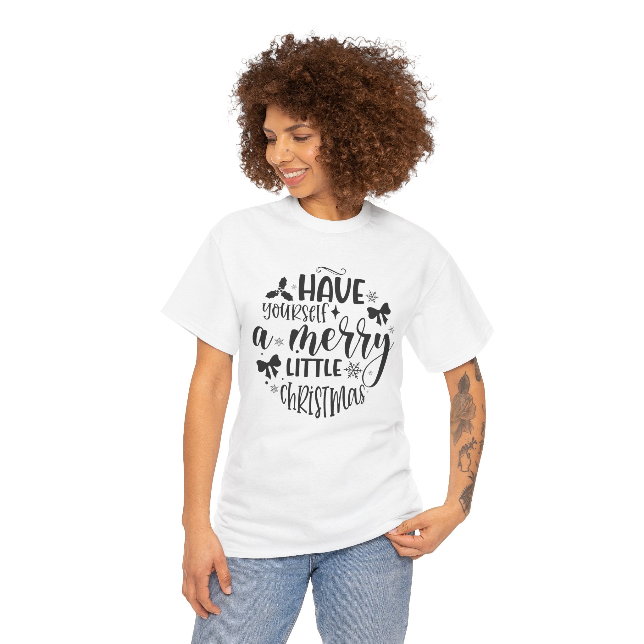 Merry Christmas Cotton Tee Holiday Graphic Tees & Cozy Festive Wear