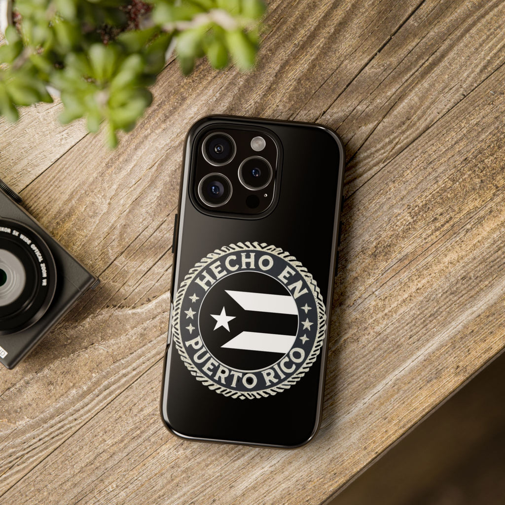 Hecho en Puerto Rico Phone Case  Puerto Rican Flag Emblem Tough Protective Cover