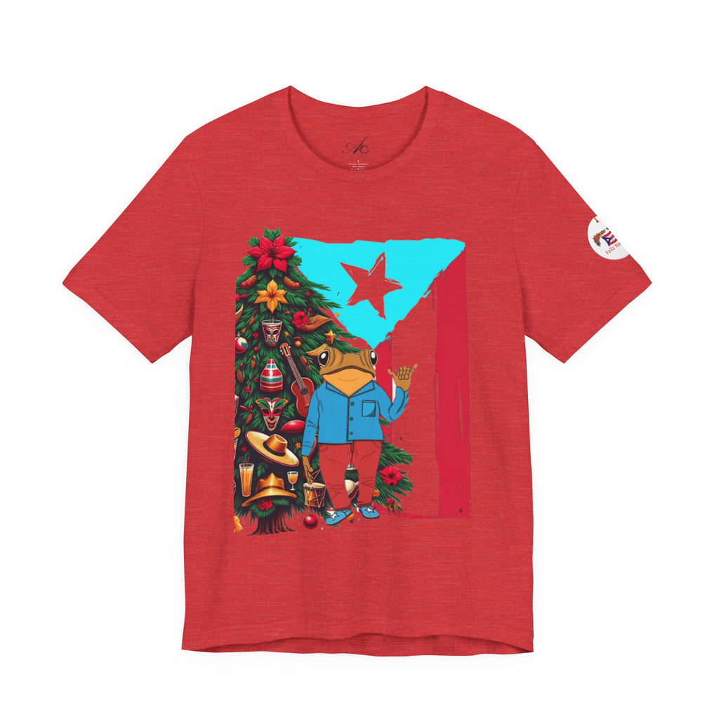Puerto Rico Holiday T-Shirt  Coquí by Christmas Tree Graphic Puerto Rico’s Navidades