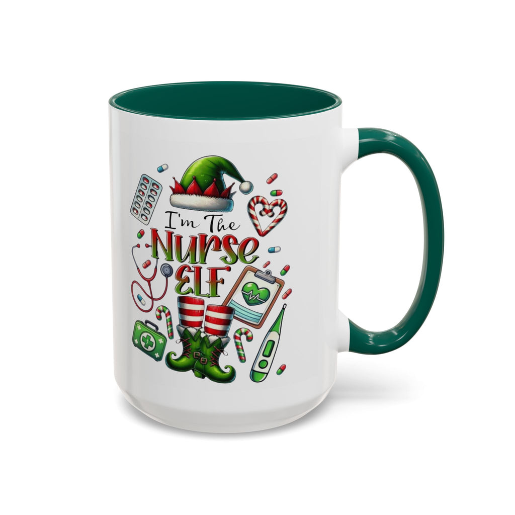 Nurse Elf Coffee Mug — Christmas Medical Holiday Gift (11oz & 15oz) Medical Christmas Mug